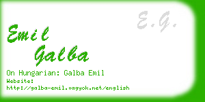 emil galba business card